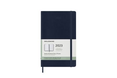 Moleskine 2023 12-Month Weekly Large Softcover Notebook: Sapphire Blue