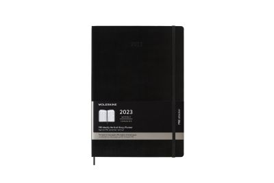 Moleskine 2023 PRO 12-Month Weekly Vertical A4 Hardcover Notebook: Black
