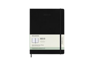 Moleskine 2023 18-Month Weekly Extra Large Hardcover Notebook: Black