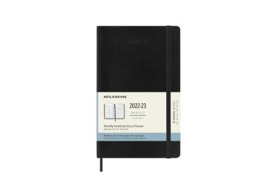 Moleskine 2023 18-Month Monthly Large Softcover Notebook: Black