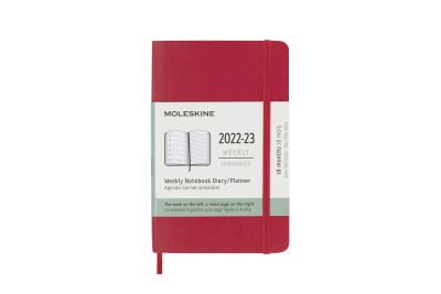 Moleskine 2023 18-Month Weekly Pocket Softcover Notebook: Scarlet Red