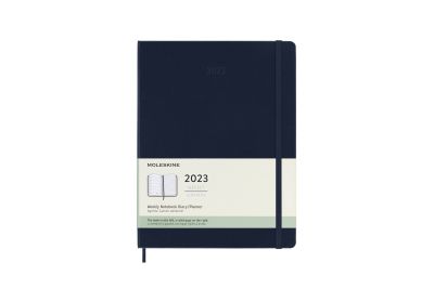 Moleskine 2023 12-Month Weekly Extra Large Hardcover Notebook: Sapphire Blue