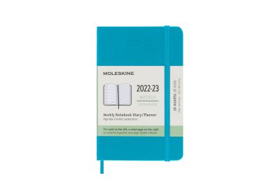 Moleskine 2023 18-Month Weekly Pocket Hardcover Notebook: Manganese Blue