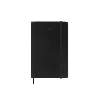 Moleskine 2024 12-Month Daily Pocket Softcover Notebook: Black