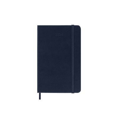 Moleskine 2024 12-Month Weekly Pocket Hardcover Notebook: Sapphire Blue