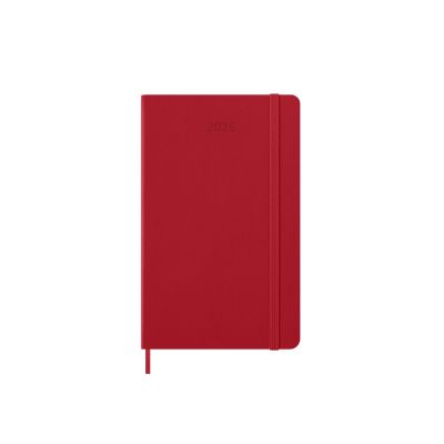Moleskine 2026 12-Month Daily Large Hardcover Notebook: Scarlet Red