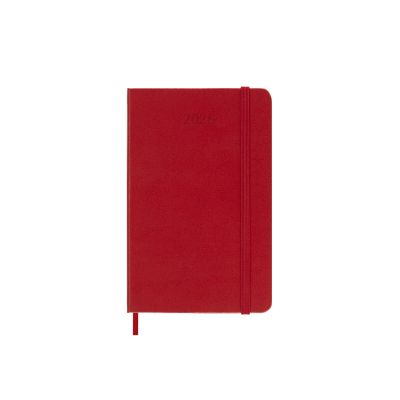 Moleskine 2026 12-Month Daily Pocket Hardcover Notebook: Scarlet Red