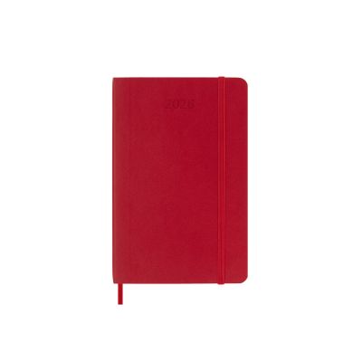 Moleskine 2026 12-Month Daily Pocket Softcover Notebook: Scarlet Red