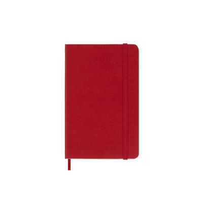 Moleskine 2026 12-Month Weekly Pocket Hardcover Notebook: Scarlet Red