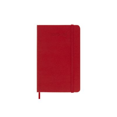 Moleskine 2026 18-Month Weekly Pocket Hardcover Notebook: Scarlet Red