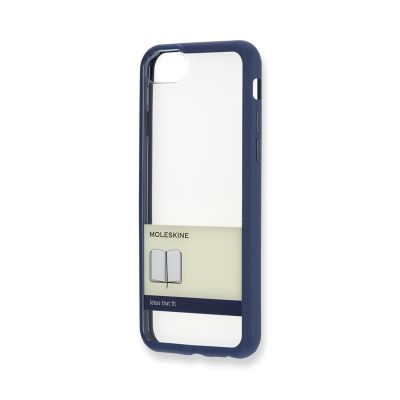 Moleskine Transparent Elastic Hard Case iPhone 7 Steel Blue