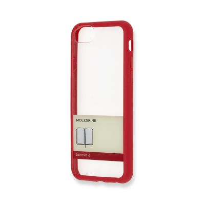 Moleskine Transparent Elastic Hard Case iPhone 7 Scarlet Red