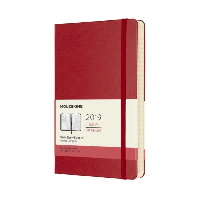 2019 Moleskine Notebook Scarlet Red Large Daily 12-month Diary Hard