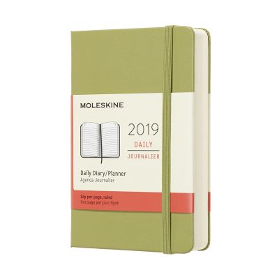 2019 Moleskine Notebook Lichen Green Pocket Daily 12-month Diary Hard