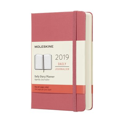 2019 Moleskine Notebook Daisy Pink Pocket Daily 12-month Diary Hard