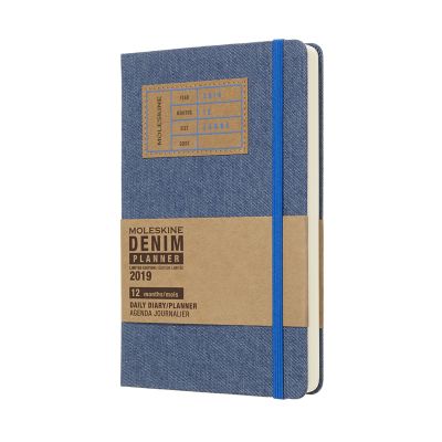 2019 Moleskine Denim Limited Edition Notebook Blue Large Daily 12-month Diary