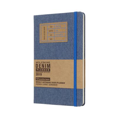 2019 Moleskine Denim Limited Edition Notebook Blue Large Weekly 12-month Diary