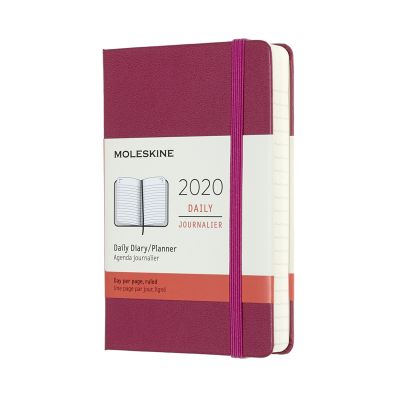 Moleskine 2020 12-Month Daily Pocket Hardcover Diary: Snappy Pink