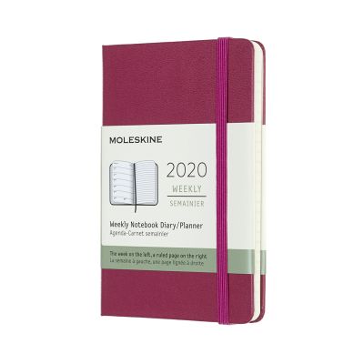 Moleskine 2020 12-month Pocket Weekly Hardcover Diary: Snappy Pink