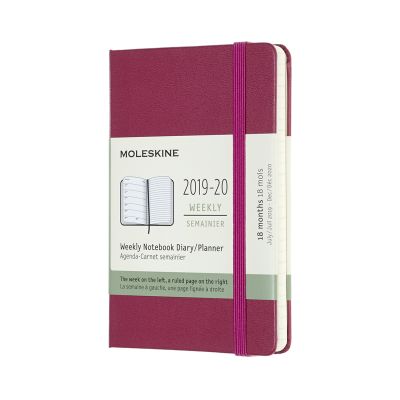 Moleskine 2020 18-month Pocket Weekly Hardcover Diary: Snappy Pink