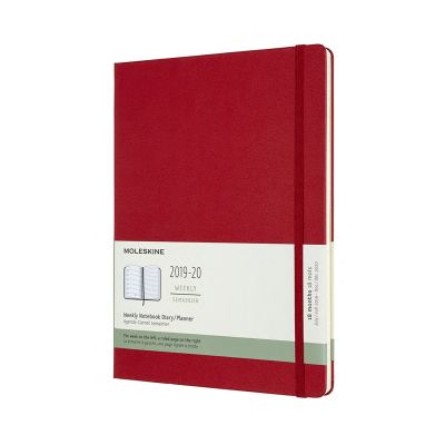 Moleskine 2020 18-month Extra Large Weekly Hardcover Diary: Scarlet Red