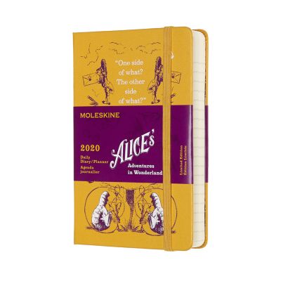 Moleskine Limited Edition Alice In Wonderland 2020 12-month Pocket Daily Diary: Yellow