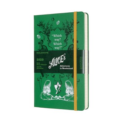 Moleskine Limited Edition Alice In Wonderland 2020 12-month Large Daily Diary: Green