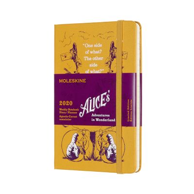 Moleskine Limited Edition Alice in Wonderland 2020 12-Month Pocket Weekly Diary: Yellow