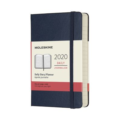 Moleskine 2020 12-month Daily Pocket Hardcover Diary: Sapphire Blue