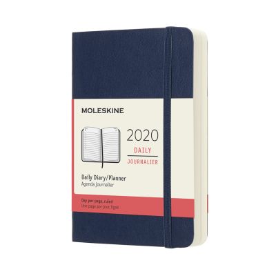 Moleskine 2020 12-month Daily Pocket Softcover Diary: Sapphire Blue