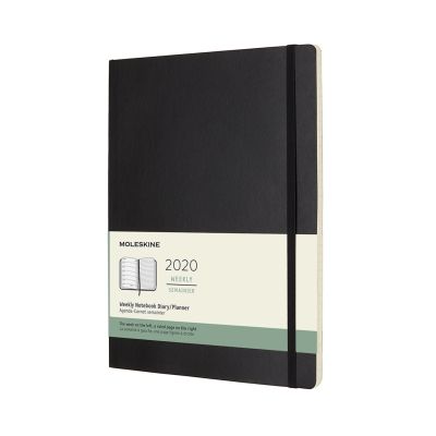 Moleskine 2020 12-month Extra Large Weekly Softcover Diary: Black