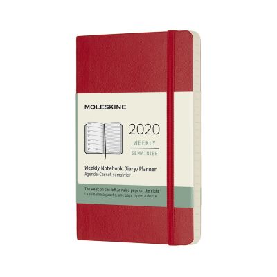 Moleskine 2020 12-month Pocket Weekly Softcover Diary: Scarlet Red