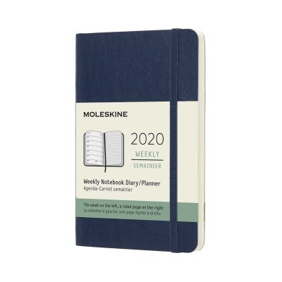 Moleskine 2020 12-month Pocket Weekly Softcover Diary: Sapphire Blue