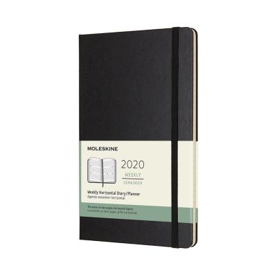 Moleskine 2020 12-month Horizontal Large Weekly Hardcover Diary: Black