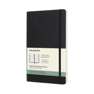 Moleskine 2020 12-month Horizontal Large Weekly Softcover Diary: Black