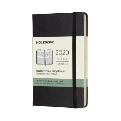Moleskine 2020 12-month Vertical Pocket Weekly Hardcover Diary: Black