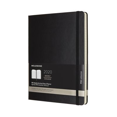 Moleskine 2020 12-month Pro Vertical Weekly Extra Large Hardcover Planner Diary: Black