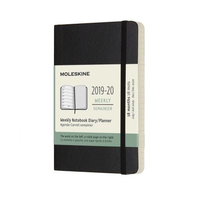 Moleskine 2020 18-month Pocket Weekly Softcover Diary: Black
