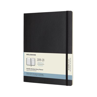 Moleskine 2020 18-month Monthly Extra Large Softcover Diary: Black