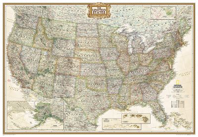 United States Executive, enlarged &, laminated