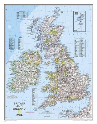 Britain and Ireland Flat Map