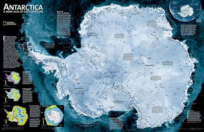 Antarctica Satellite, laminated