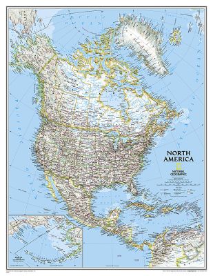 North America Classic, enlarged &, laminated