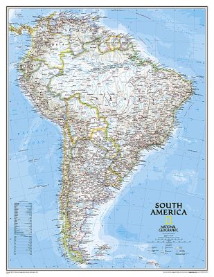 South America Classic, enlarged &, laminated