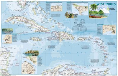 West Indies Traveler, 2 Sided, Laminated