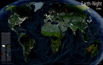 Earth At Night Flat
