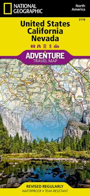 United States, California and Nevada Adventure Map