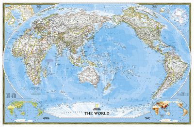 World Classic, Pacific Centered, enlarged &, laminated