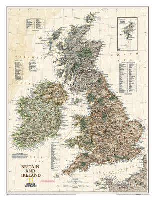 Britain and Ireland Executive Tubed Map