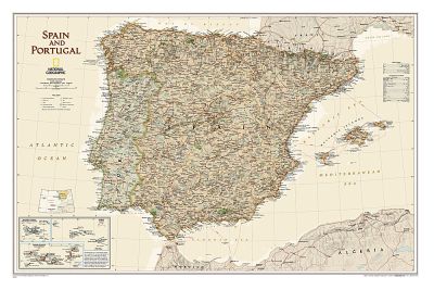 Spain & Portugal Executive, laminated